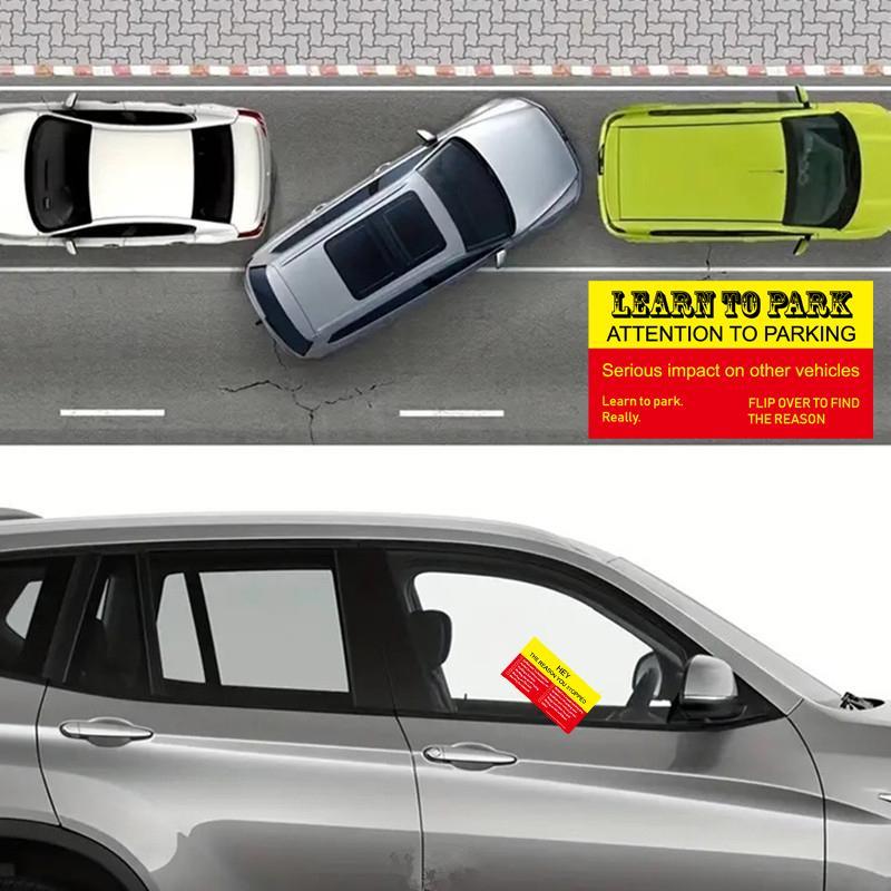 Parking Card, 50pcs Funny Warning Parking Card, Creative Bad Parking Card, Learn To Park Cards with Multi Reasons for Bad Parking 4
