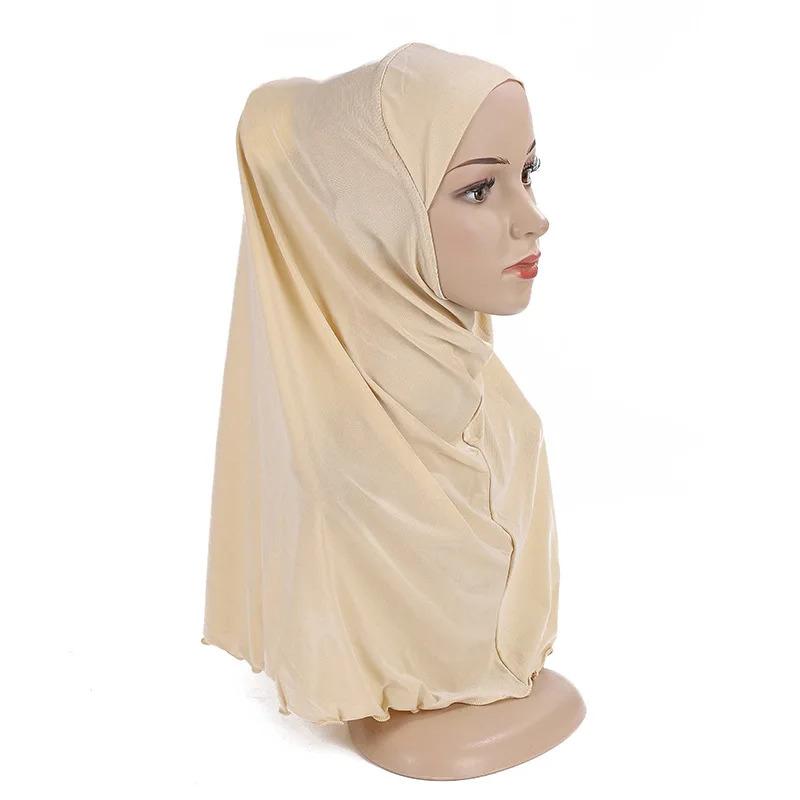 Product Introduction of Ramadan Headscarf Children's Scarf Girl 7 to 12 Years Old Muslim Islamic Shawl Soft Stretch Headscarf Malaysian Girl Children's Headscarf 6