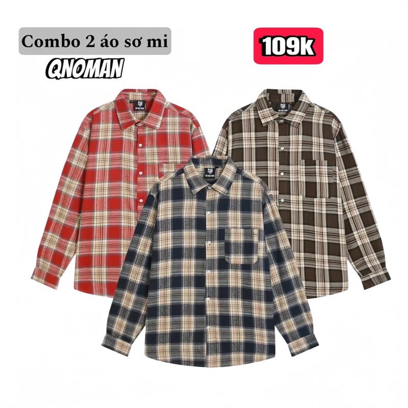 Áo sơ mi nam nữ dài tay kẻ sọc caro unisex - Chất vải thoáng mát mềm mại - Shirt, Menswear Có Cổ