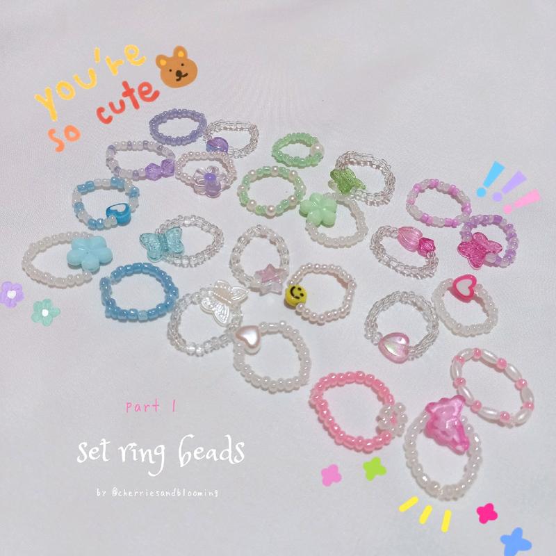 set ring beads, cincin manik aestethic 0
