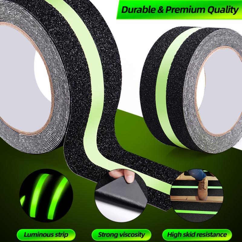Luminous Self Adhesive Safety Anti Slip Tape, Reflective Tape with High Traction Gravel, Universal Tape for Indoor & Outdoor Stairs, Home Accessories 2