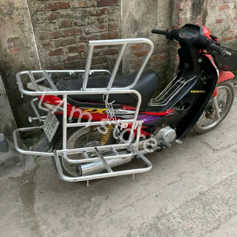 Giá xe chở hàng,Baga 2 cánh chở hàng nặng .cồng kềnh,ống thép phi 21 dày 1ly2.Trọng tải 150kg 5