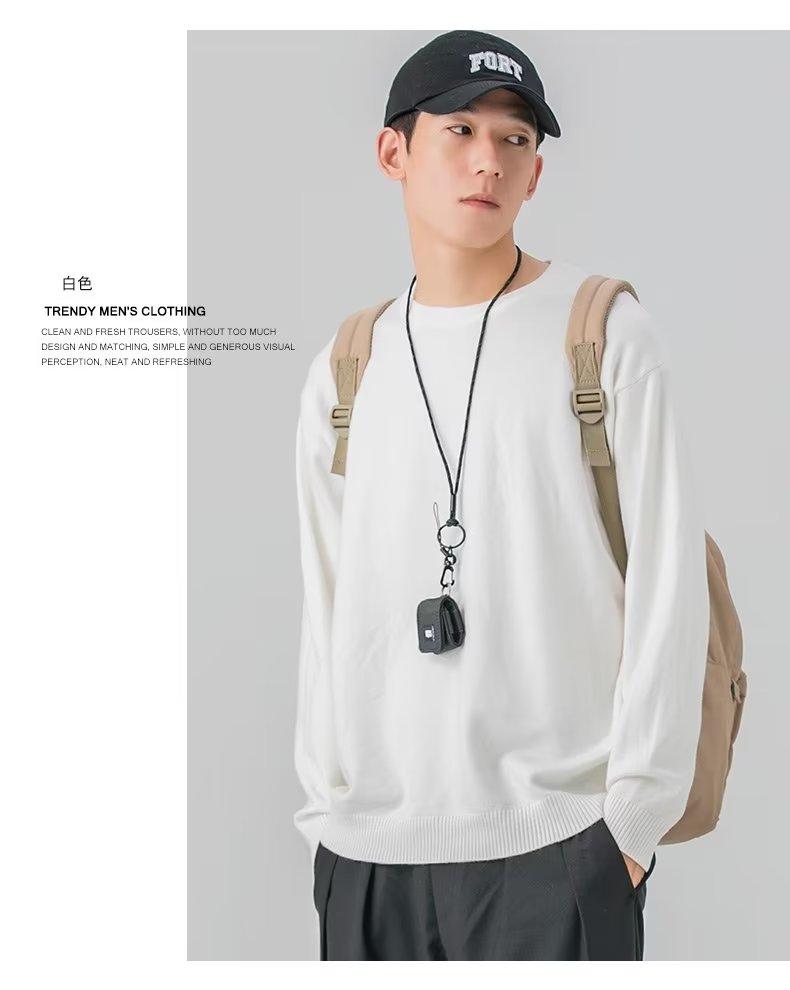 Product Introduction of ZOCI 2024 Áo Len Dệt Kim Cổ Tròn Mới Áo Dáng Rộng Thời Trang Phong Cách Hàn Quốc Cho Nam Menswear Shirt 20