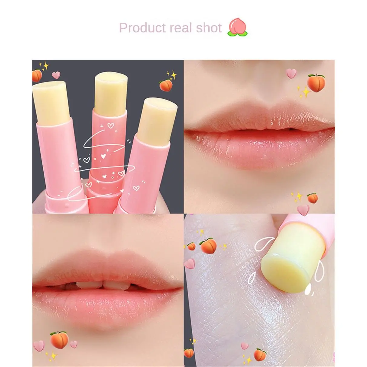 Warm color changing lipstick tender and lovely can fade lip lines prevent dry and cracked skin in autumn and winter honey peach fragrance