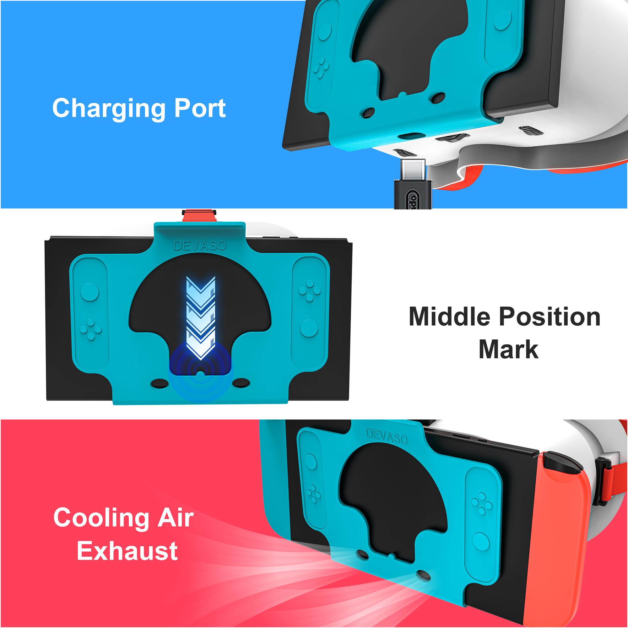 VR Glasses for Nintendo Switch OLED 3D Glasses Virtual Reality Movies for Switch Game Headset Adjustable Big Lens VR Glasses - Image 5