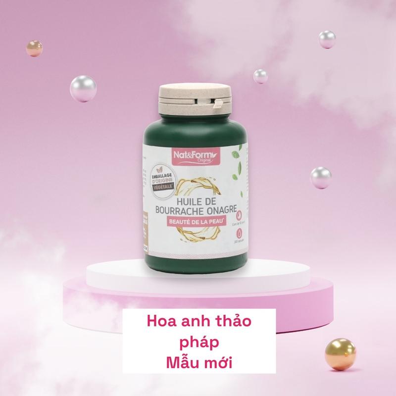 Viên tinh dầu hoa anh thảo Nat & Form Huile D’Onagre Pháp Không chứa gluten thuốc  chậm