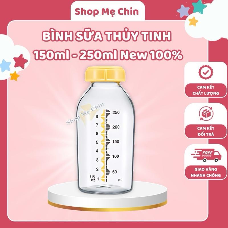 Bình trữ sữa thuỷ tinh medela 150ml-250ml NEW 1bình