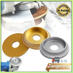 Roda Gerinda Diamond 10mm untuk Bevel & Bullnose Granit dengan Lapisan Emas - 10mm Mata Pisau Profil Marmer, Mata Bor Intan, Alat Potong Keramik