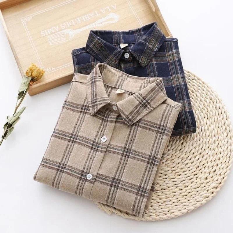 DISKON 50% kemeja flanel pria dan wanita kemeja flanel kotak kotak premium distro lengan panjang RA BUSANA Atasan 2