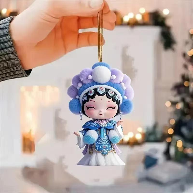 Mặt Dây Chuyền Opera Bắc Kinh, Hua Dan Phong Cách Trung Quốc Đồ Trang Trí Nhân Vật Opera Acrylic, Móc Chìa Khóa Trang Trí, Thời Trang Trung Quốc, Túi Quyến Rũ 2
