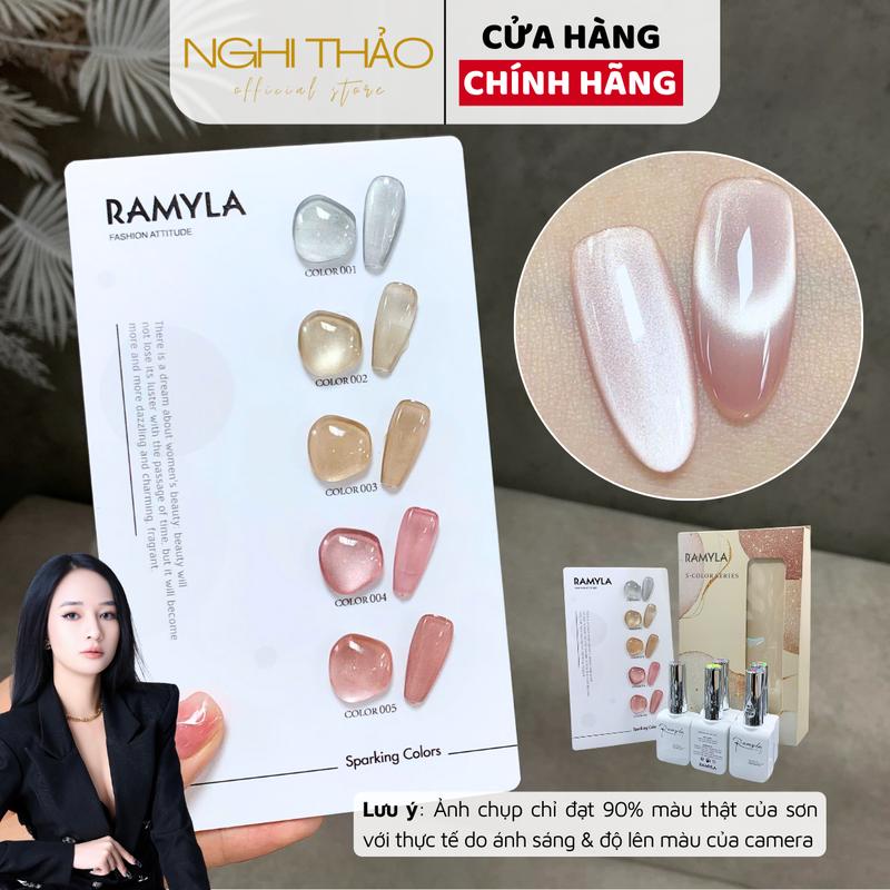 Set sơn gel mắt mèo ánh trăng cực quang RAMYLA 5 màu