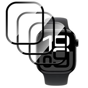 Set de 3 piezas de protector de pantalla curvo de alta definición compatible con AppleWatch Series 10 42mm/46mm, SE 40mm/44mm Ultra 49mm, película protectora suave para smartwatch