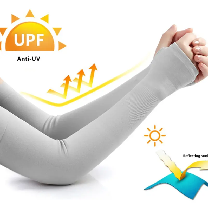2pcs(1 Pair) Men Women Arm Sleeves Sports Sleeve Sun UV Protection Hand Cover Cooling Warmer for Running Fishing Cycling Ski - Universal, Daily Use, Polyester Fabric 7
