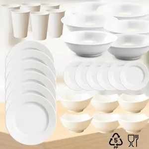 SET 30 PCS ALAT MAKAN 6 PCS PIRING BESAR 6 PCS PIRING KECIL 6 PCS CANGKIR MINUM 6 PCS MANGKOK BESAR 6 PCS MANGKOK KECIL