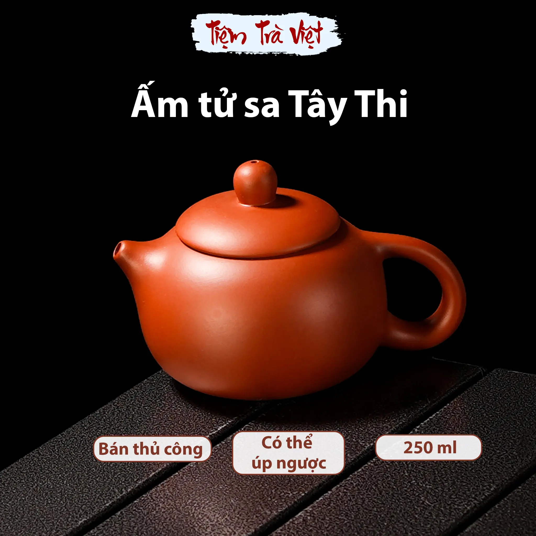 Ấm tử sa Tây Thi cao cấp dùng pha trà, hoàn thiện tốt, công năng ngắt nước đầy đủ