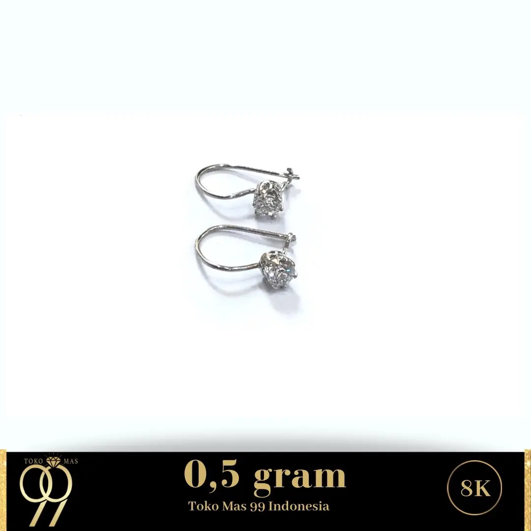 Anting Emas Whitegold Kait Desy 8K - 99 Karawang