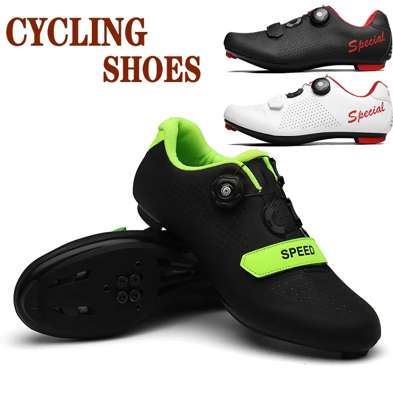 Cycling Shoes Men Cleats Shoes Road Bike Shoes For Mtb and Pedal Set WaterProof Cycling Shoes MTB Bicycle Shoes Women and Men Self-locking Cycling Shoes Size 36-47