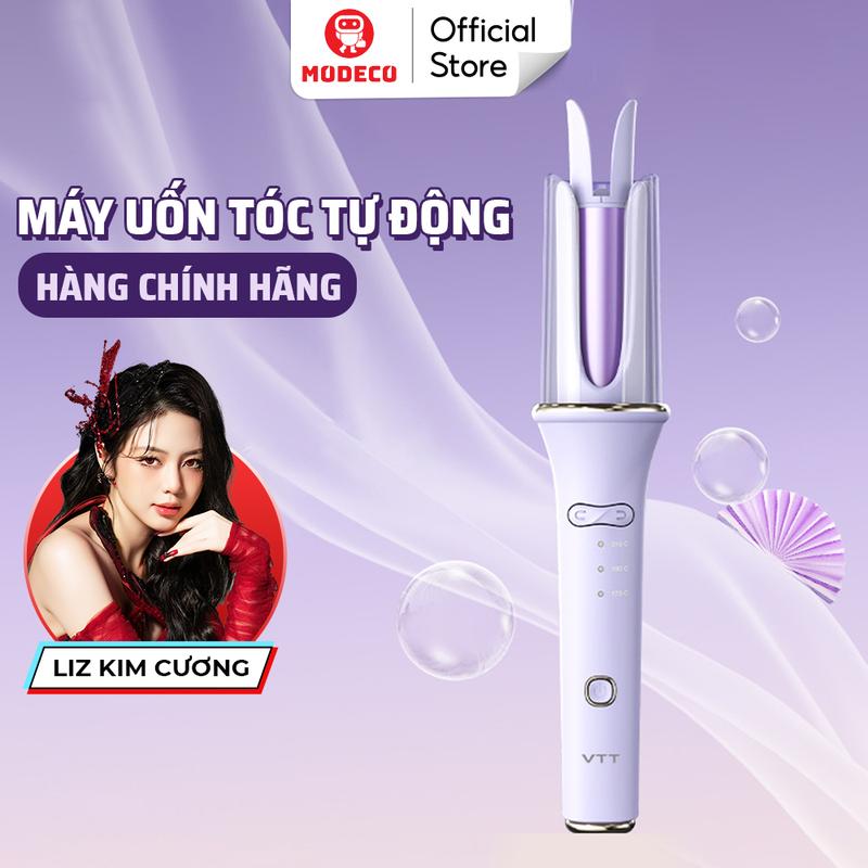 Máy Uốn Tóc Tự Động Modeco - Làm Tóc Xoăn Nhanh 15s Trục 28mm Phủ Men Gốm An Toàn Không Làm Hư Tổn Tóc Bảo Hành 6 Tháng