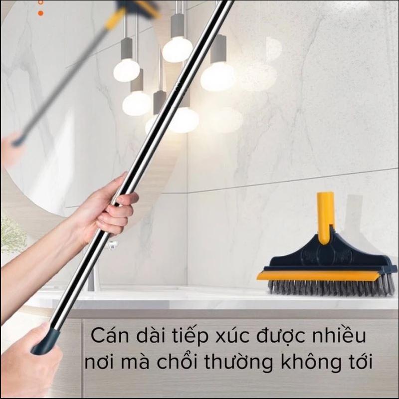 Cây Chà Sàn Nhà Tắm Đa Năng 2 Trong 1, Chổi Cọ Sàn Gạt Nước Phòng Tắm Nhà Vệ Sinh Lau Kính Tiện Dụng 5