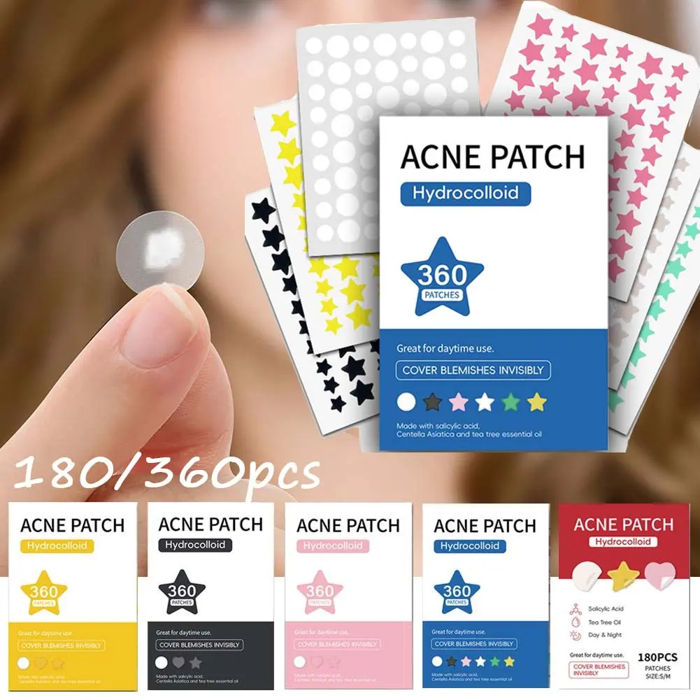 180/360PCS  Cute Pimple Patch Acne Colorful Invisible Acne Removal Skin Care Stickers Concealer Face Spot Beauty