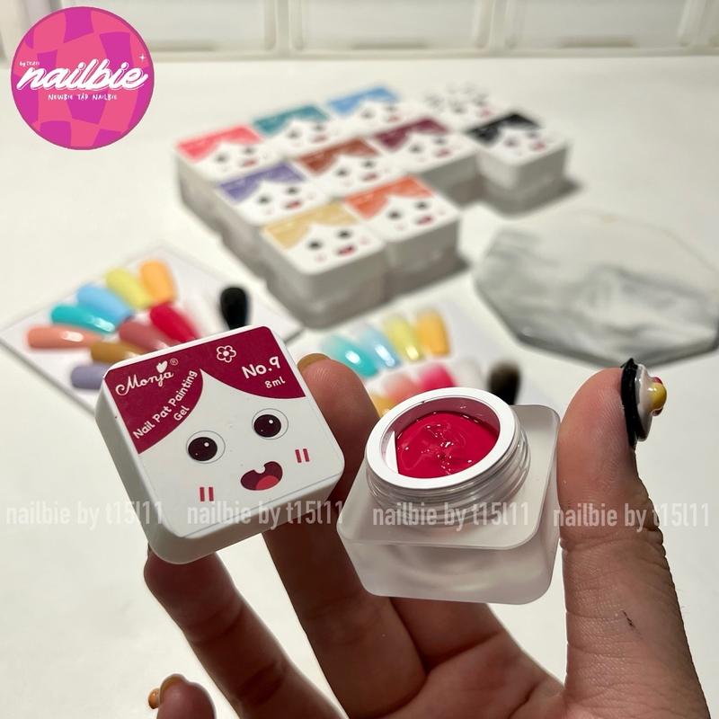  Sơn gel Monya LẺ dạng đặc hũ dặm ombre vẽ nail 8ml nailbie 