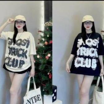 Áo phông nữ unisex tay lỡ form rộng freesize chất cotton SU 3158 in hinh M127