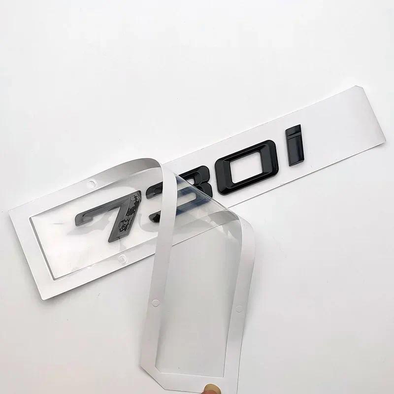 Miếng Dán Chữ Cốp Sau Xe Hơi, 3D Chrome Đen, Cho BMW E38 E65 F01 F02 E66 730d 730i 740i 745i 750i 760i, Biểu Tượng Logo, Phụ Kiện Miếng Dán Ngoại Thất Xe Hơi miếng  dán biển số chống chụp 2