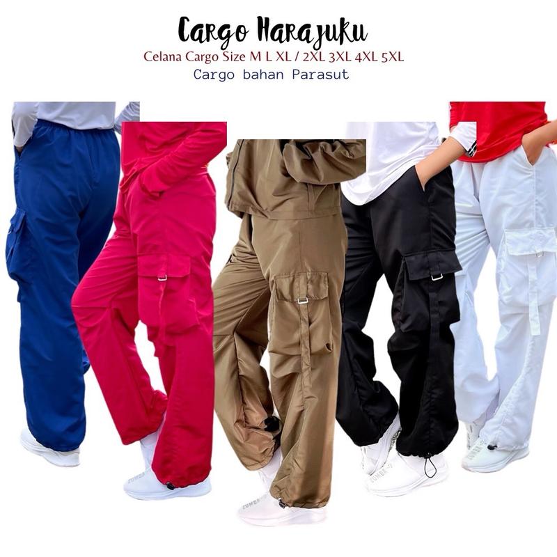 Celana Cargo Harajuku (Celana Saja) 10Warna Lengkap Bahan Parasut Unisex (Pembelian Khusus Hanya Celana Cargo Saja) 1