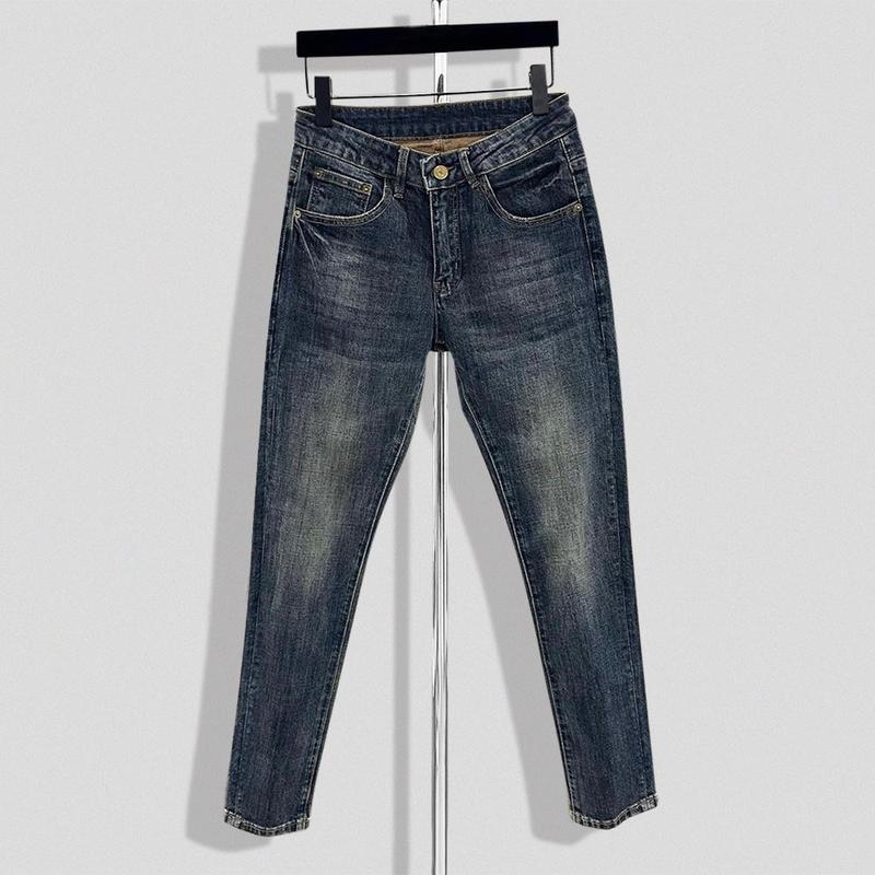 Quần jean nam màu xanh rêu wash bạc thời trang, jean thun co giãn DCC 014-2 Menswear Pants Có Túi