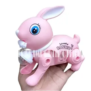 Mainan Anak Robot Rabbit Berjalan Loncat 776 10  /Robot Hewan Kelinci Ada Lampu Dan Musik Menggunakan Baterai Mainan Lucu Bentuk Binatang Bisa Berjalan Cocok Untuk Anak Cewek Edukasi Untuk Anak  Murah dan Berkualitas Remote Toys
