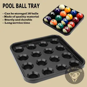 Billiard Ball Tray Storage Black Rak Bola Billiar Plastik Biliar Hitam
