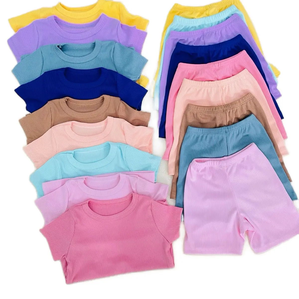 SAMKIDS-(99k/3b)combo 3 bộ cộc tay chất thun lạnh cho bé trai . Bé gái. Size từ 6-16kg( màu ngẫu nhiên)
