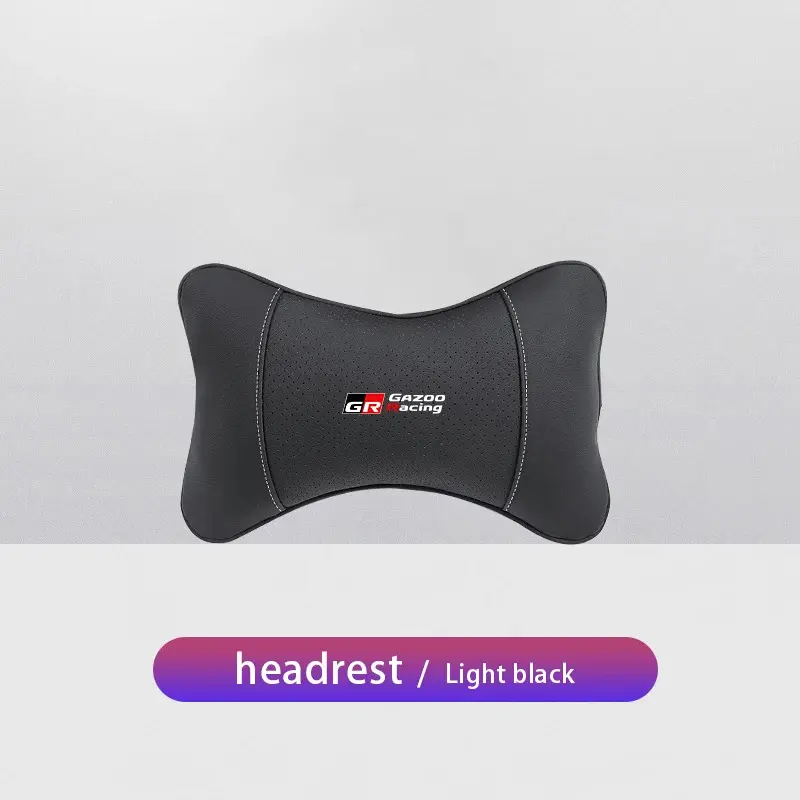 1Pcs Car Seat Headrest Auto Logo Neck Waist Pillow For Toyota Gazoo Racing Corolla Yaris Chr Auris Rav4 Prius Prado Avensis 6