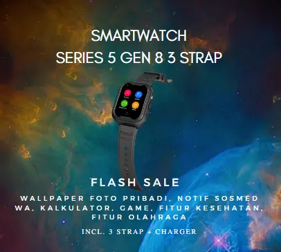 [Beli 1 Jam Bonus 1 Jam Digital LED & Babygold] Jam Fashion Pintar 3 TALI Strap - Jam Fashion Smartwatch Wanita - Pelacak Jarak - Pelacak Denyut Jantung