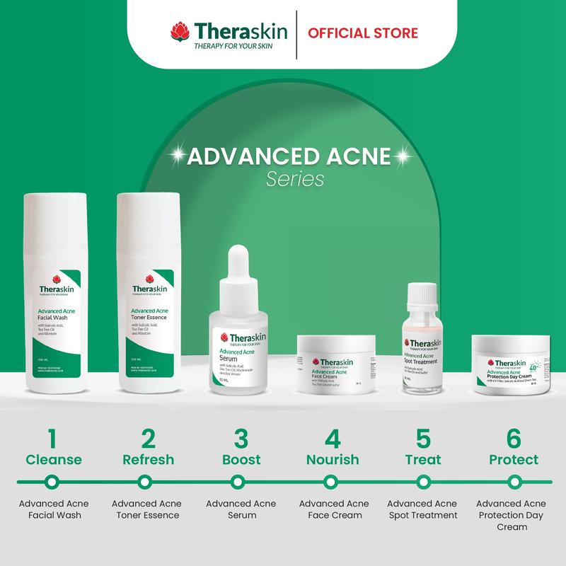 Theraskin BPOM Advanced Acne Facial Wash - Sabun Wajah Cair untuk Kulit Berjerawat dan Bruntusan dengan Salicylic Acid dan Allantoin 8