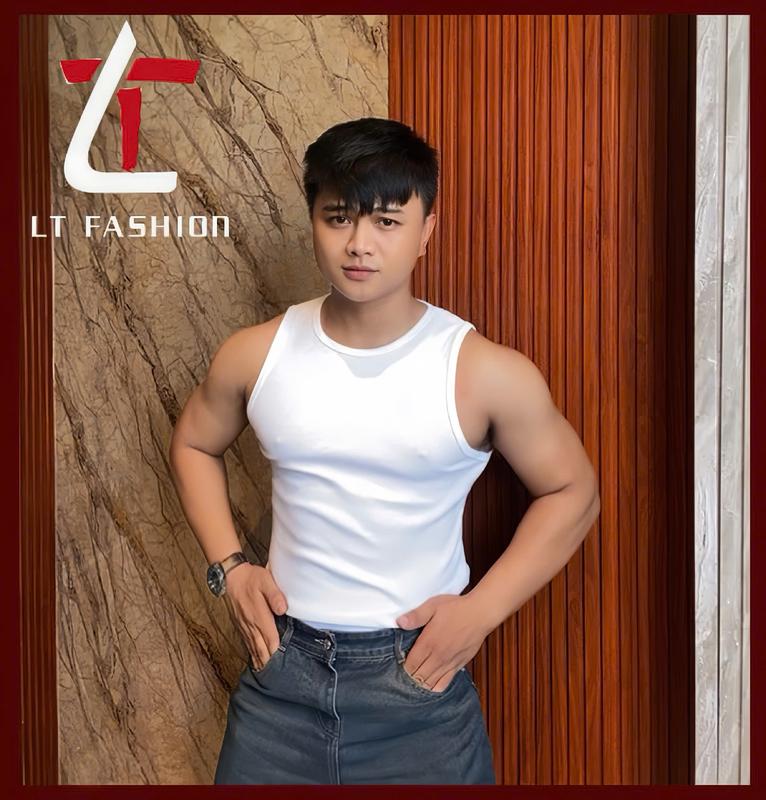 combo 3 áo ba lỗ cổ tròn trắng đen nâu cotton thun gân thiết kế ôm body tôn dáng Áo Thun Nam Menswear