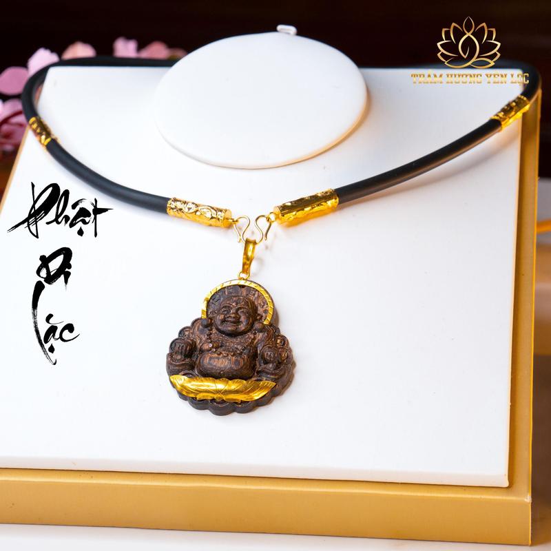 [BV] Combo Mặt Trầm Hương và Dây Cao Su VIP- Trầm Hương Sánh Chìm- Trầm Hương Yên Lộc - Tặng Kèm Hộp VIP