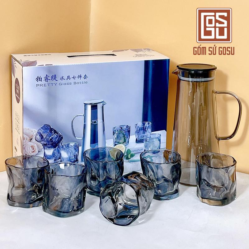 Bộ Cốc Bình Gợn Sóng Sang Trong Lịch Sự An Toàn