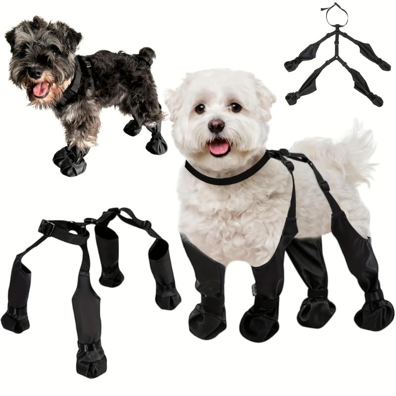 Waterproof Dog Shoes Adjustable Outdoor Walking Non-Slip Soft Dog Boots Bulldog Paw Protection Rainy Day Pet Breathable Shoes kitten 0