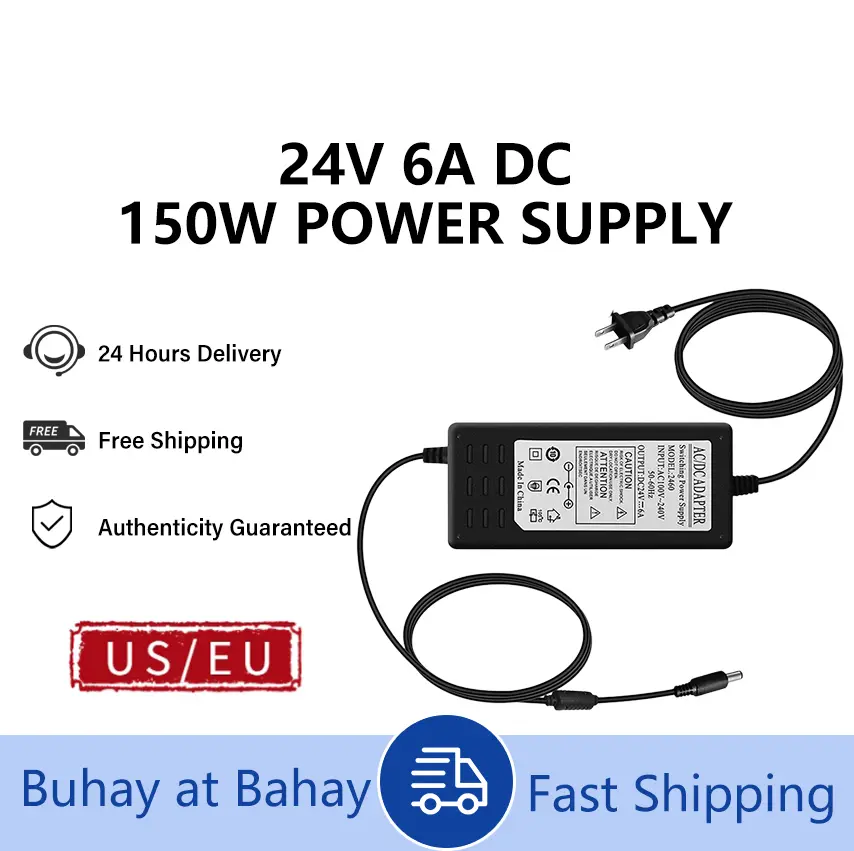 【จัดส่งจากกรุงเทพ】อะแดปเตอร์ DC 24V 2A (5.5*2.5mm) DC24V2A 12V 5A AC/DC Adapter สายไฟ ac ปลั๊กบ้าน