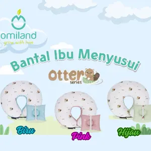 OMILAND Bantal Bulat Bansui Ibu Menyusui Bonus Bantal Lengan -  Panda / Sloth / Alpaca / Rainbow / Zebra / Cactus Series