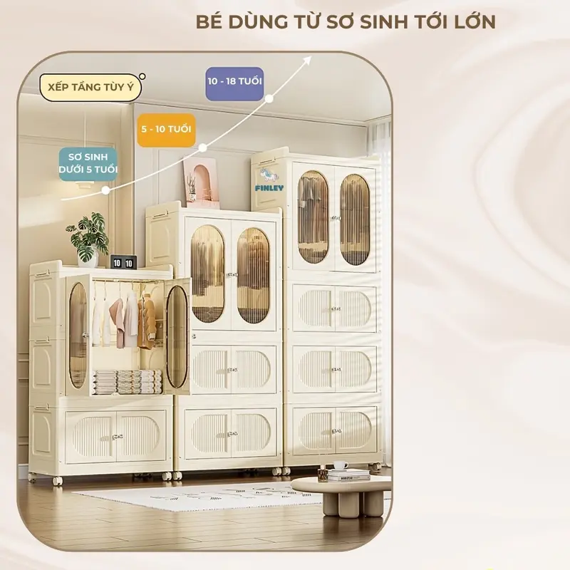 ￼Tủ Treo 4 Tầng Finley Leo (Dòng Gấp Gọn) 7