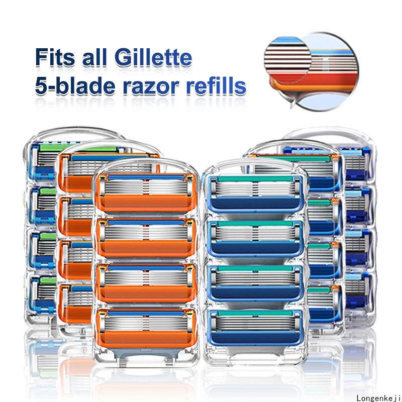 Product Introduction of Applies to gillette 5-Layers razor blades, fits all Fuion 5 handle Blade razor 8