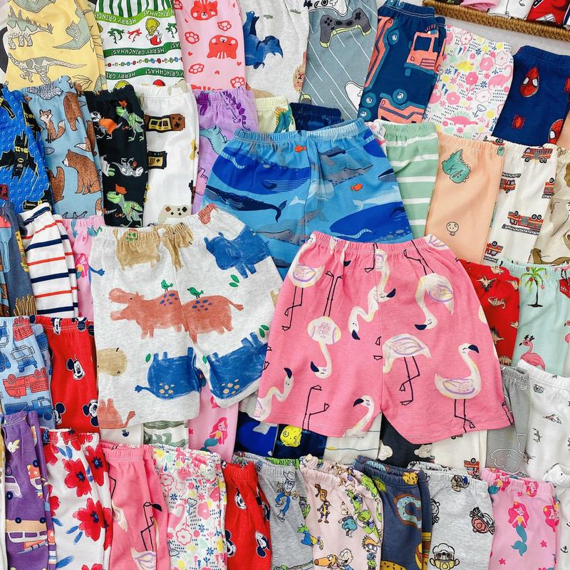 [ Bảng Màu Mới] Quần Chục Đùi Cotton Cho Bé Trai Bé Gái Từ 1-5 Tuổi (7-17kg) 1