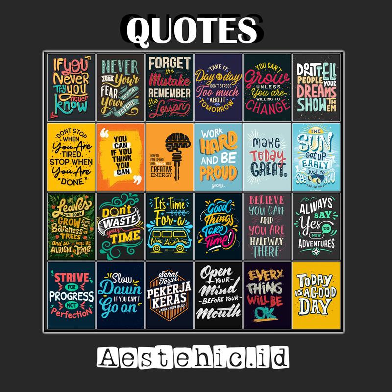 Poster Kamar Aesthetic Tema Quotes - Shop | Tokopedia