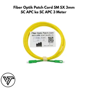 Fiber Optik Patch Cord SM SX 3mm SC APC ke SC APC 3 Meter