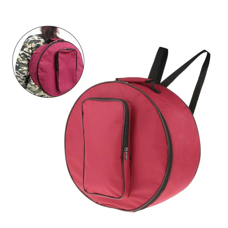 Túi Trống Snare, Cỡ Nhỏ Màu Đỏ, Túi Đựng Trống, Ba Lô, Có Dây Đeo Vai Và Túi Bên Ngoài, Thích Hợp Cho Các Bộ Phận Nhạc Cụ, Hộp Đựng Trống Bass, Hộp Mềm, Hộp Đựng Túi Trống Bass 3