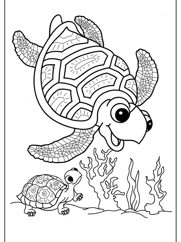 Kertas Gambar Mewarnai IKAN / HEWAN AIR 5