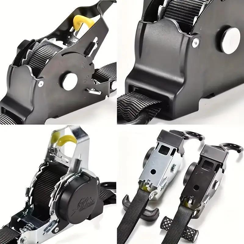 Motorcycle Tie Down Strap Kit, Motorcycle Tie Down Strap with Ratchet Tie Down Straps, Reliable Durable Tie Down Strap for Fixing Electric Appliances and Motorcycles 8