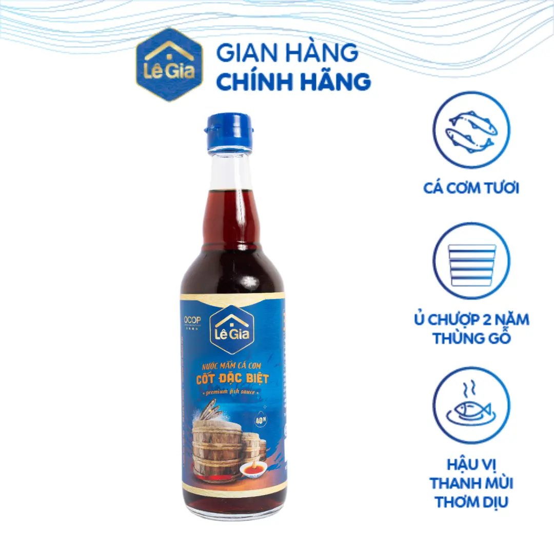 Lê Gia nước mắm cốt Đặc biệt 525ml  Gia Vị truyền thống cho cả nhà